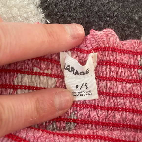 S Garage Red Floral Bandeau Top - Picture 2 of 2